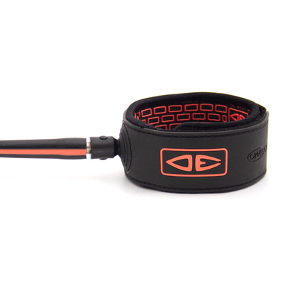 Ocean & Earth Premium One-XT Leash – 6 ft: Coral padded ankle cuff and cord connection