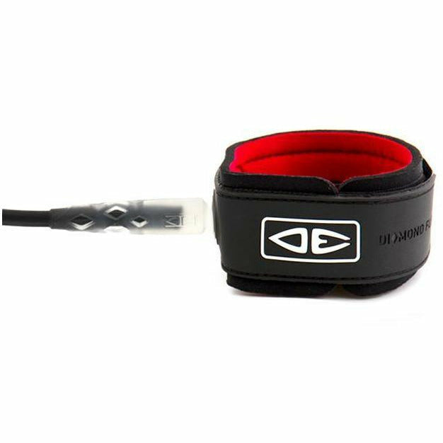 Ocean & Earth Sunset Moulded Leash – 7 ft: Black ankle cuff