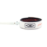 Ocean & Earth Slimline Ultra-Light Pro Comp One-XT Leash – 6 ft: White ankle cuff