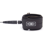 Ocean & Earth Regular SUP/Longboard Leash – 9 ft: Black SUP ankle cuff and cord connection