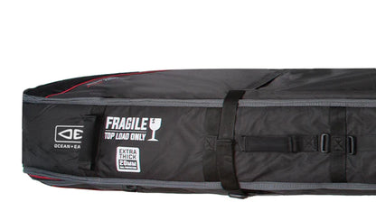 Ocean & Earth Quad Wheel Shortboard Cover: reinforced outer rail panel