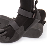 Ocean & Earth Bells 3 mm Split-Toe Booties: instep fastening detail