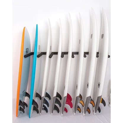 Ocean & Earth Surfboard Stack Rax – Pair: Surfboards lined up vertically in a room