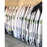 Ocean & Earth Vertical Stack Rax – Single Rack: Surfboard quiver arranged in a storage room