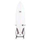 Ocean & Earth Single Vertical Display Rack: Surfboard standing upright in the rack