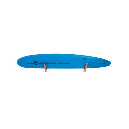Ocean & Earth Longboard Timber Wall Display Rack: Longboard displayed horizontally on the wall