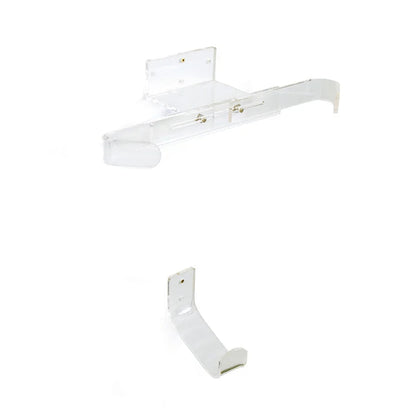 Ocean & Earth Invisible Vertical Wall Display Rack: Clear acrylic rail and tail supports