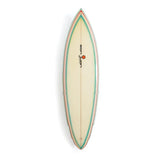 Ocean & Earth Invisible Vertical Wall Display Rack: Surfboard mounted vertically on a plain wall