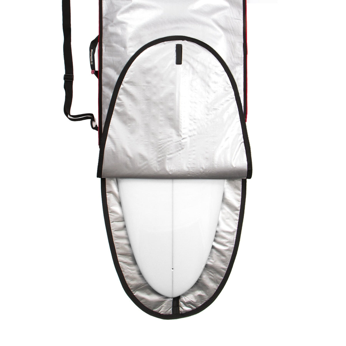 Ocean & Earth Barry Basic Longboard Cover: tail and fin-slot opening