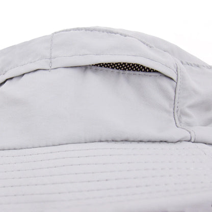 Ocean & Earth Bingin Soft Peak Surf Hat: Rear drainage mesh vent