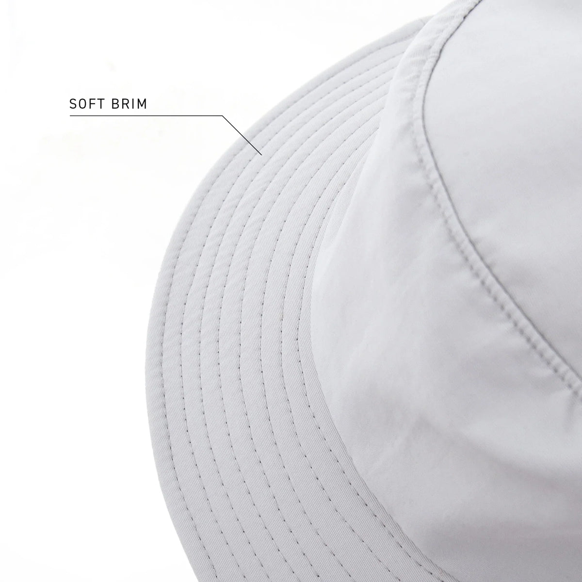Ocean & Earth Bingin Soft Peak Surf Hat: Soft brim stitching detail