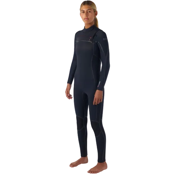 Women's HyperFire 4/3mm Steamer Chest Zip - Black