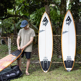 Ocean & Earth Pin Tail Three-Piece Tail Pad: pin-tail traction fitted to gun surfboards