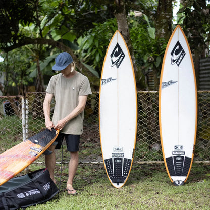 Ocean & Earth Pin Tail Three-Piece Tail Pad: pin-tail traction fitted to gun surfboards