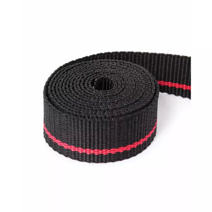 Ocean & Earth Extra Wide Tie Down Straps – 14 ft: 38 mm webbing rolled into a coil