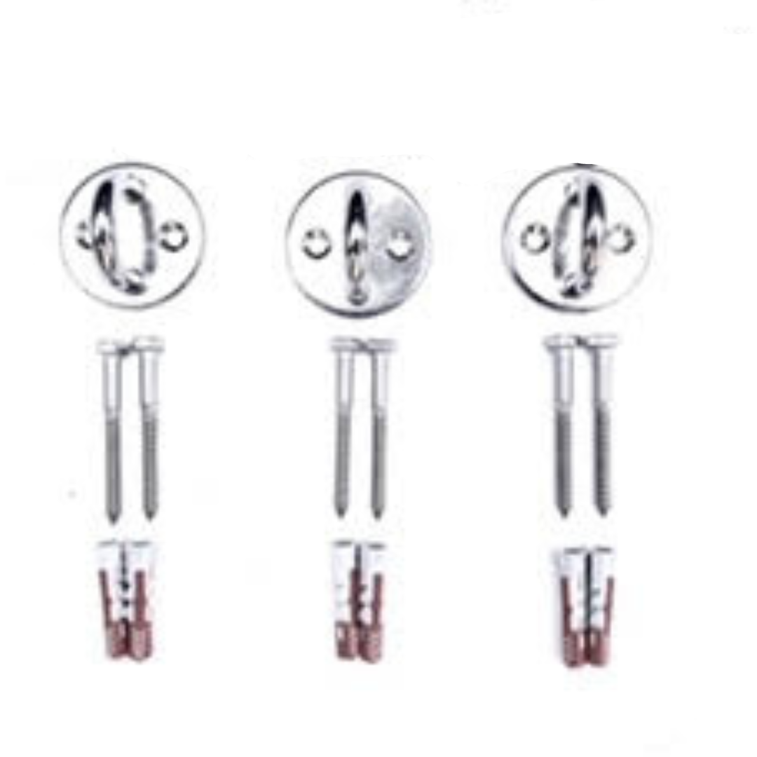 Stainless steel wall mount plugs and screws