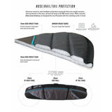 Ocean & Earth Quad Coffin Shortboard Cover: nose and tail protection illustration