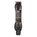 Ocean & Earth Diamond Flex Longboard Regular Leash – 9 ft: Black packaged longboard leash