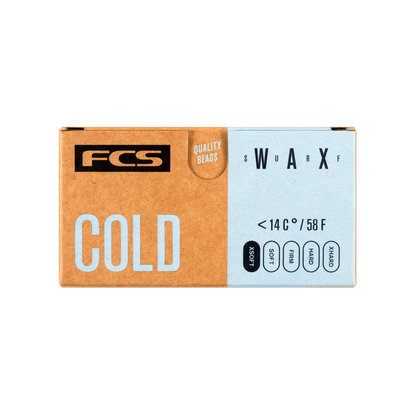 FCS Surf Wax: cold formula packaging, below 14°C
