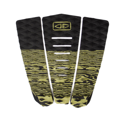 Ocean & Earth Blazed Three-Piece Tail Pad: Black/Olive pad, overhead