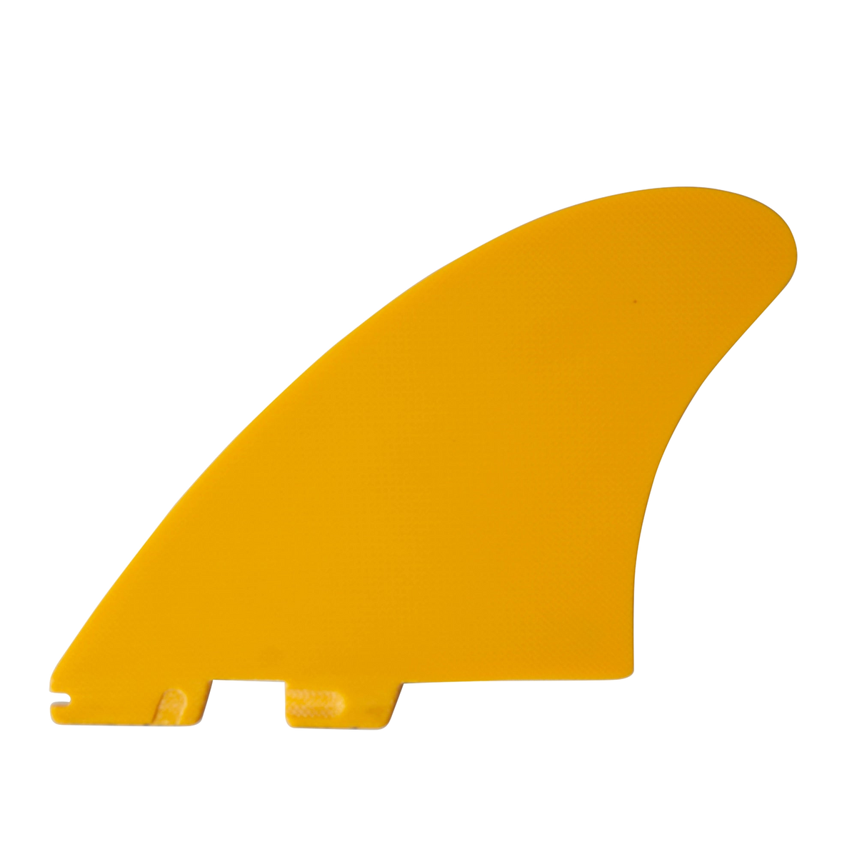 Mango reverse of the Modern Keel Performance Glass fin with FCS lettering