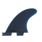 FCS II Performer Quad Rear Fins - Eco Neo Glass: reverse face of the blue quad rear fin showing EcoBlend lettering