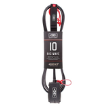 Ocean & Earth Big Wave Pin Release Leash – 10 ft: Black packaged 10ft Big Wave leash