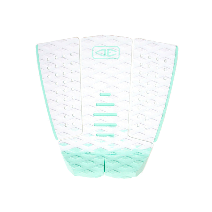Ocean & Earth Tyler Wright Signature Traction Pad: White/Mint three-piece pad