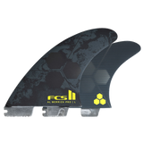 FCS II Al Merrick PG Pro Tri Fin Set - Performance Glass: three Al Merrick PG Pro fins displayed together