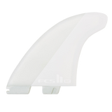 FCS II Mick Fanning Twin + Stabiliser Fins - PC + AirCore: reverse pale face of the white twin fin