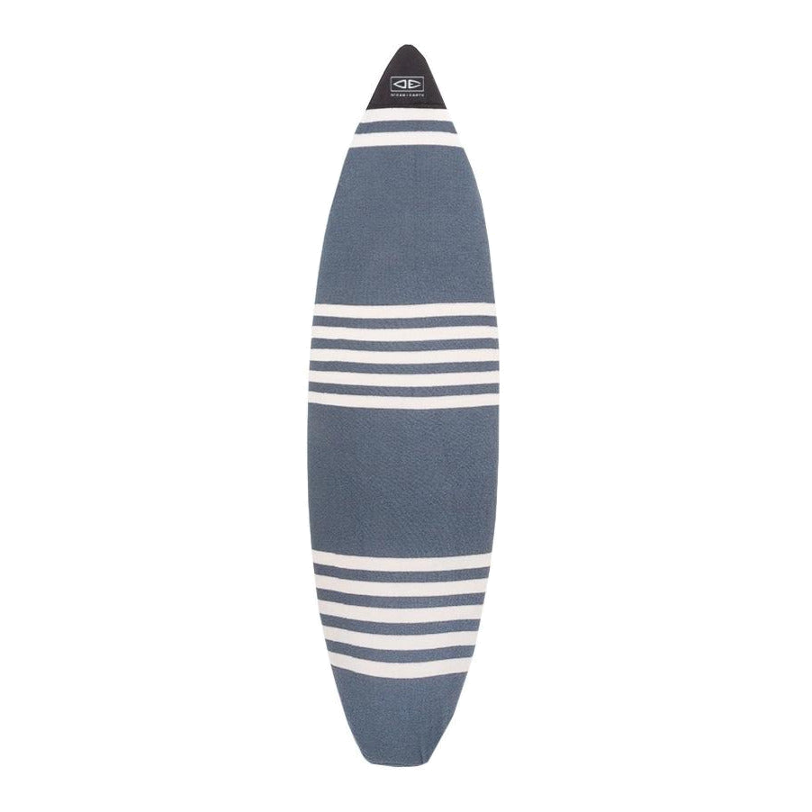 Ocean & Earth Stretch Shortboard Sock: striped shortboard sock, full view