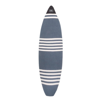 Ocean & Earth Stretch Shortboard Sock: striped shortboard sock, full view