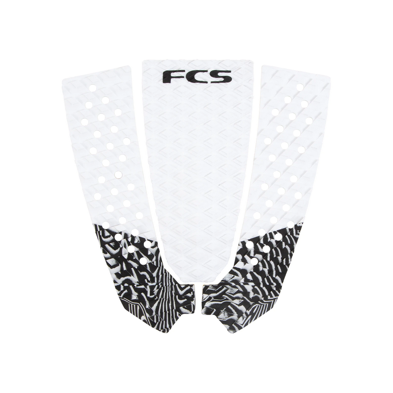 FCS T-3 Traction: white T-3 three-piece pad with patterned lower panels