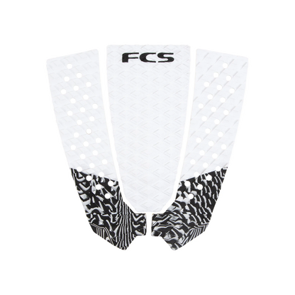 FCS T-3 Traction: white T-3 three-piece pad with patterned lower panels