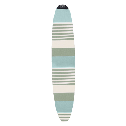 Ocean & Earth Stretch Longboard Sock: green-striped longboard sock