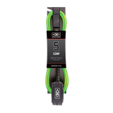 Ocean & Earth Diamond Flex Comp Leash – 5 ft: Lime packaged Comp leash