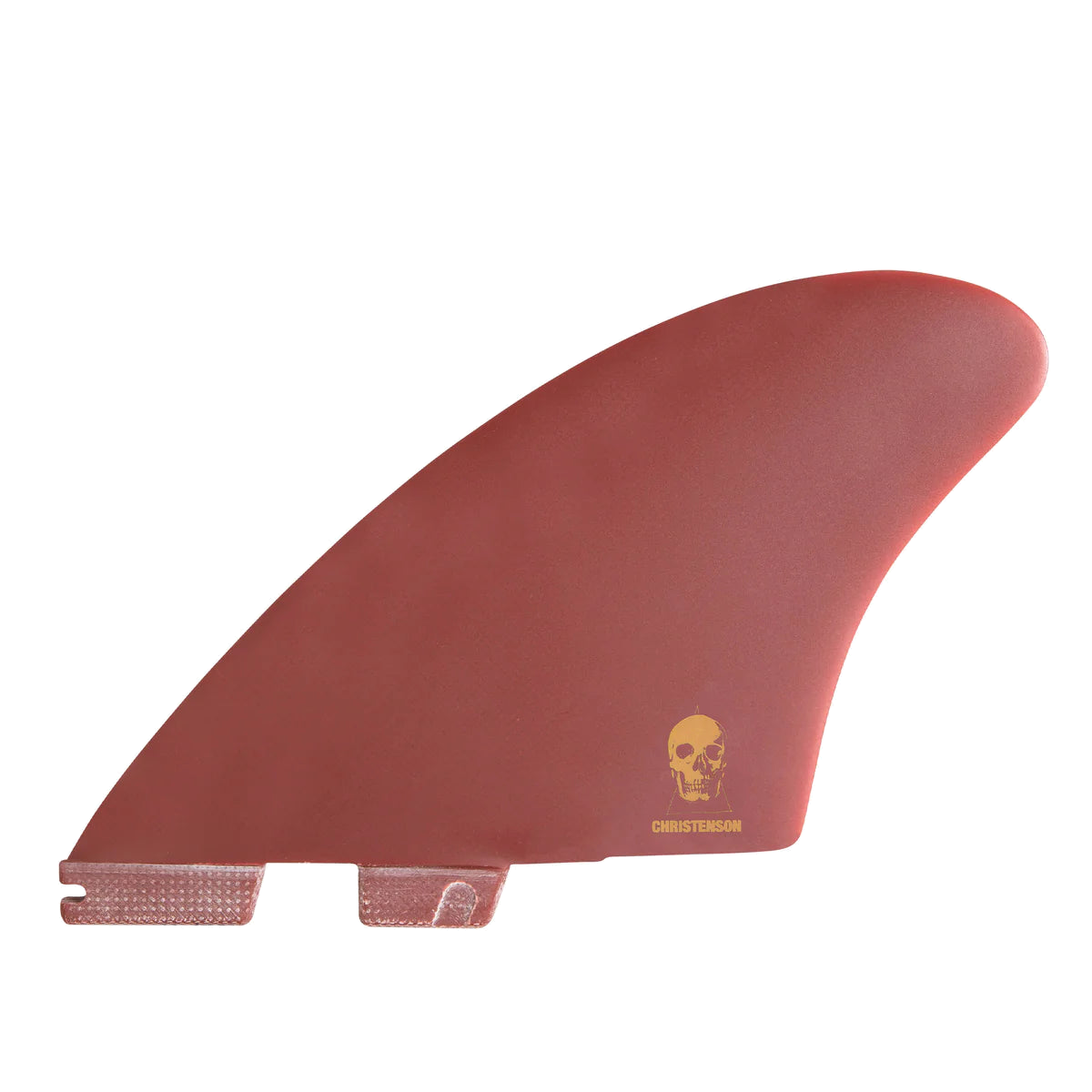 FCS II Christenson Keel - Performance Glass: blood Red keel fin with gold skull artwork