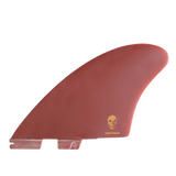 FCS II Christenson Keel - Performance Glass: blood Red keel fin with gold skull artwork
