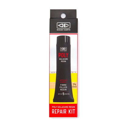 Ocean & Earth Solarcure Polyurethane Repair Kit – 55 g: Polyurethane repair kit in black-and-red packaging