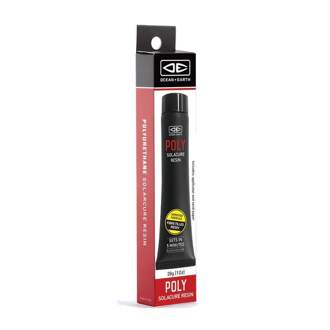 Ocean & Earth Solarcure Polyurethane Resin – 28 g: 28 g polyurethane resin tube in red packaging