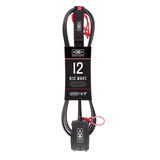 Ocean & Earth Big Wave Pin Release Leash – 12 ft: Black packaged 12ft Big Wave leash