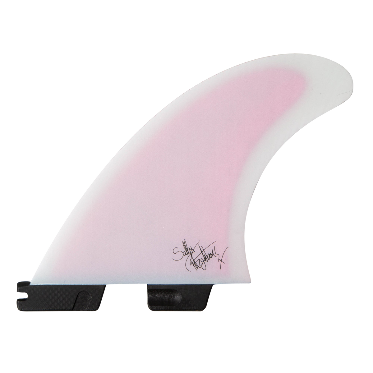 FCS II Sally Fitzgibbons Tri Fins - Performance Core: reverse pale pink face with Sally signature artwork
