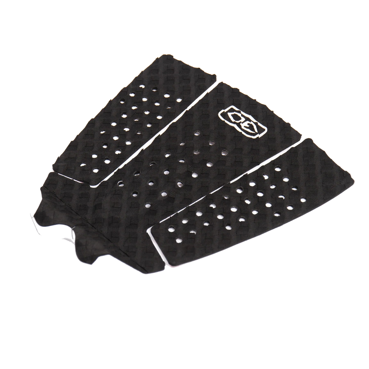 Ocean & Earth Pin Tail Three-Piece Tail Pad: Black pin-tail pad, kick profile