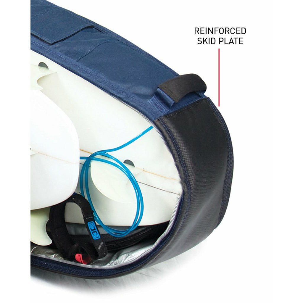 Ocean & Earth Quad Coffin Shortboard Cover: reinforced skid-plate detail