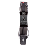 Ocean & Earth Regular SUP/Longboard Leash – 9 ft: Black SUP longboard leash in retail packaging, full view