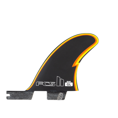 FCS II Gerry Lopez Tri-Quad Fins - Performance Core: smaller outlined quad rear fin