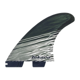 FCS II Tokoro Tri Fins - Performance Core: reverse face with Tokoro lettering