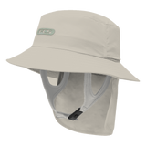 FCS Essential Surf Bucket Hat: warm Grey bucket hat, side view