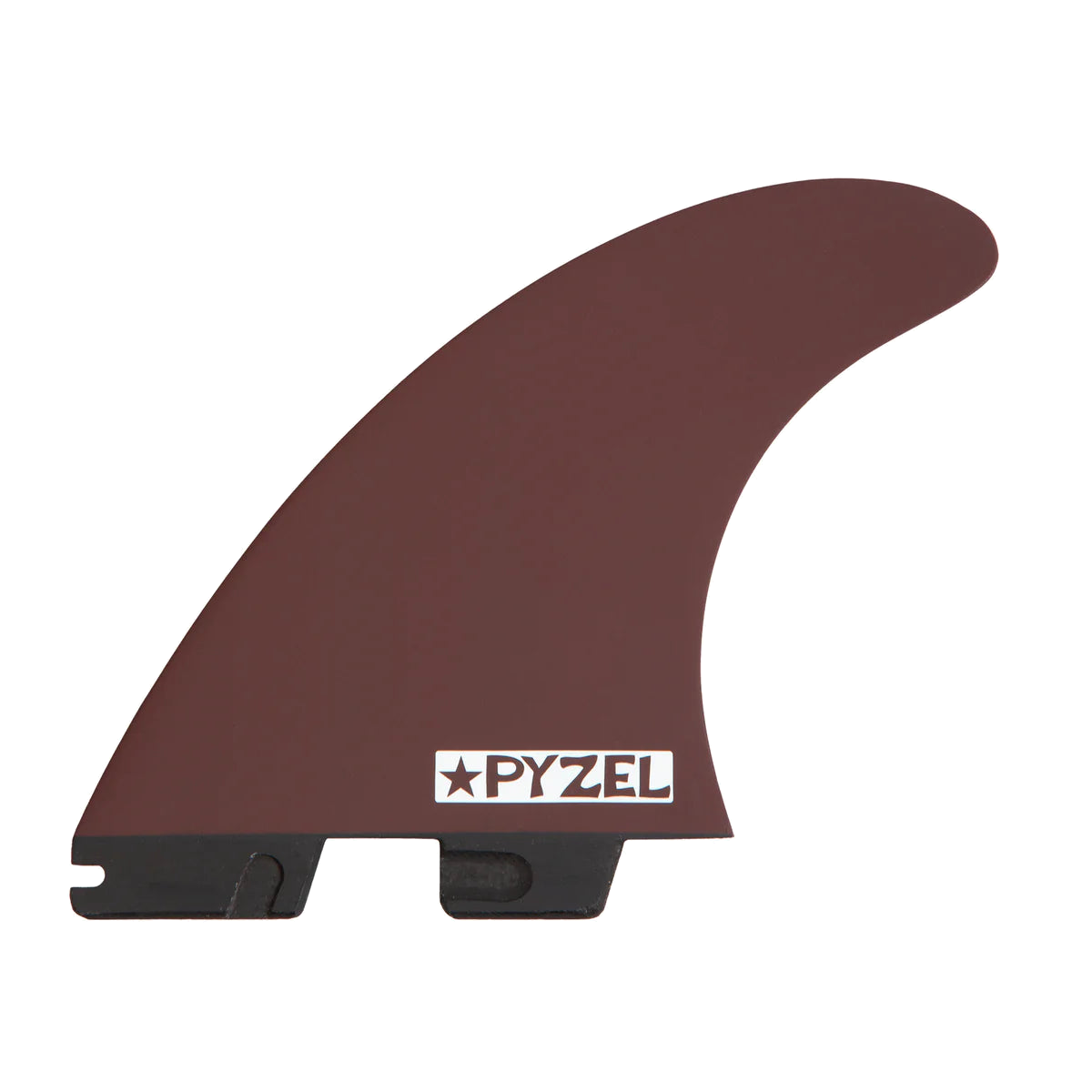 FCS II Pyzel Tri Fins - Performance Core + AirCore: reverse Shiraz face with Pyzel star logo