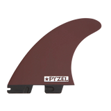 FCS II Pyzel Tri Fins - Performance Core + AirCore: reverse Shiraz face with Pyzel star logo
